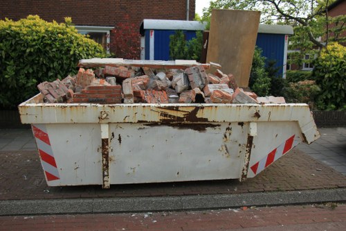 Commercial waste removal trucks in Highgate
